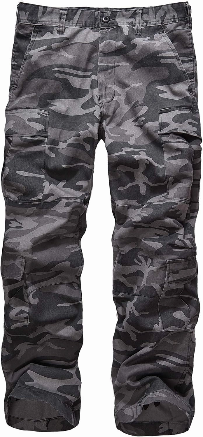BACKBONE Mens Military Army Airborne Trooper Vintage Cargo Pants Trousers