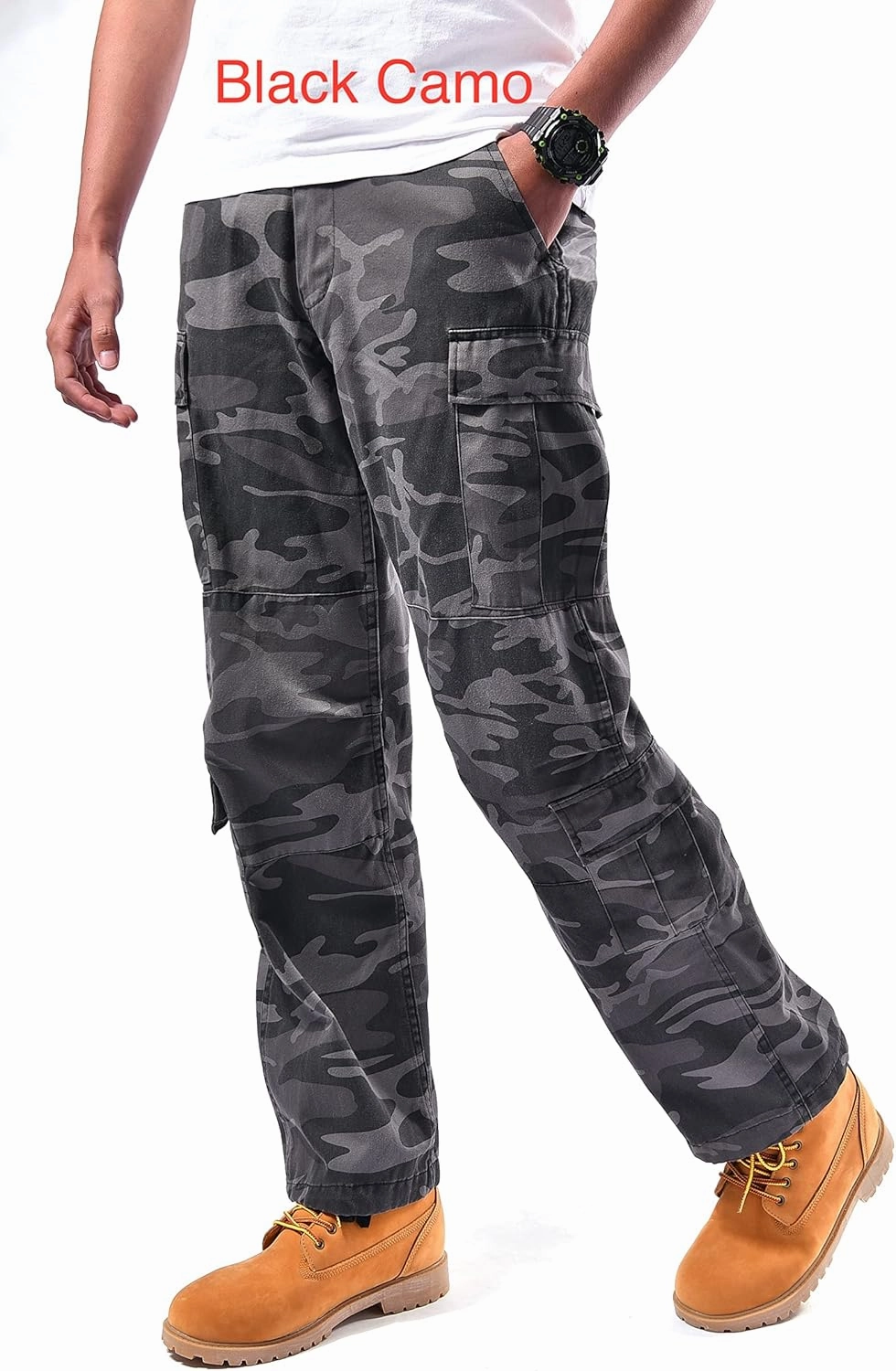 BACKBONE Mens Military Army Airborne Trooper Vintage Cargo Pants Trousers