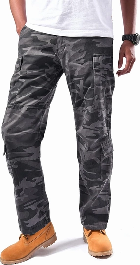 BACKBONE Mens Military Army Airborne Trooper Vintage Cargo Pants Trousers