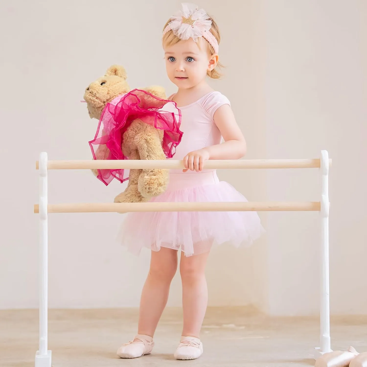 Ballerina Teddy Bear Stuffed Animal Cute Plush Bear in Tutu Skirt Birthday Dance Recital Gifts for Girls Kids 21’’ Pink