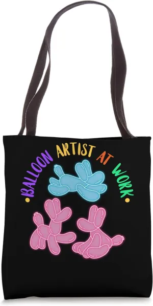 Balloon Artist At Work Balloon Twisting Balloon Animal Tote Bag