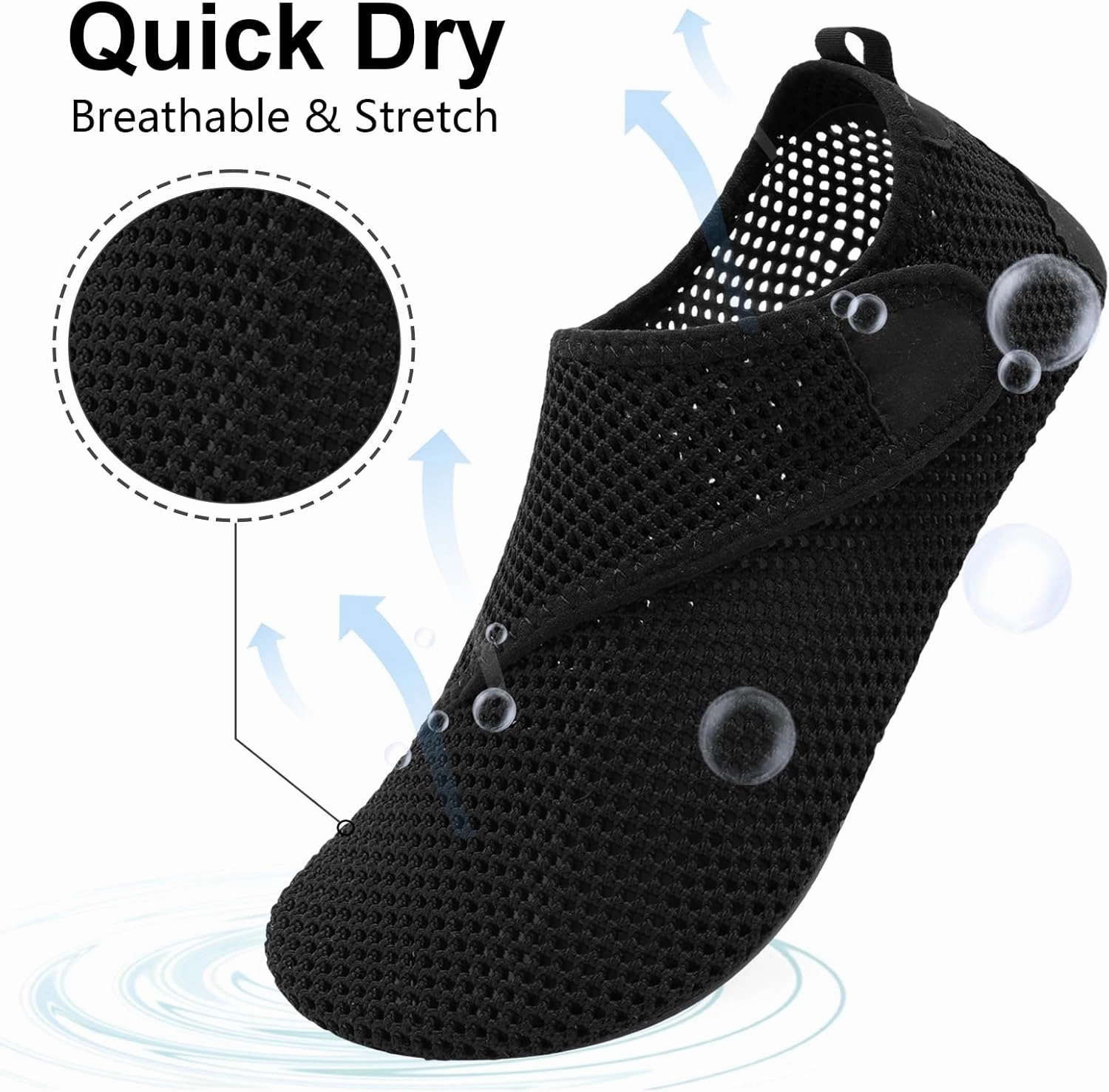 BARERUN Barefoot Water Shoes for Women Men Quick-Dry Aqua Socks for Swim Beach Pool Surf Yoga Boat Travel Non Slip Indoor Outdoor Walking Shoes