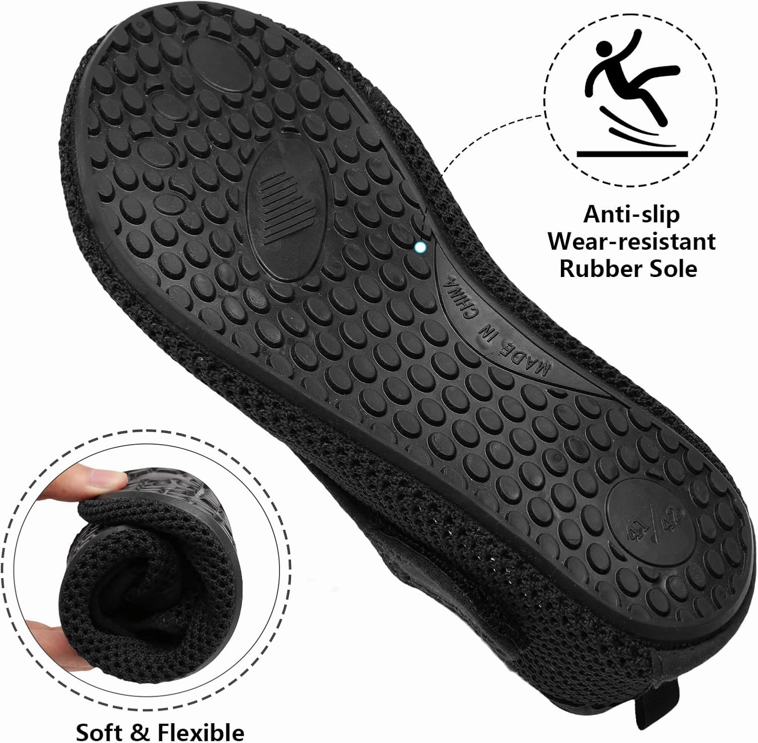 BARERUN Barefoot Water Shoes for Women Men Quick-Dry Aqua Socks for Swim Beach Pool Surf Yoga Boat Travel Non Slip Indoor Outdoor Walking Shoes