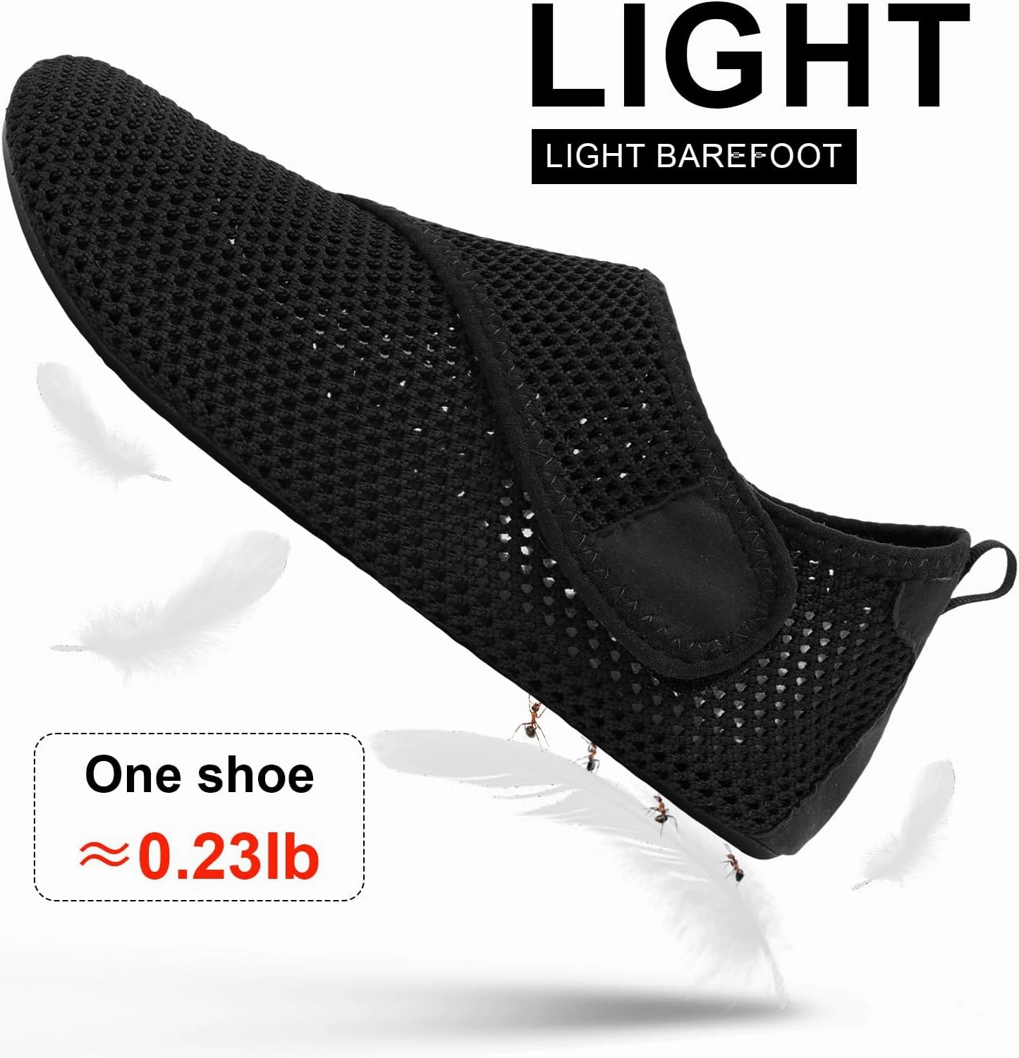 BARERUN Barefoot Water Shoes for Women Men Quick-Dry Aqua Socks for Swim Beach Pool Surf Yoga Boat Travel Non Slip Indoor Outdoor Walking Shoes
