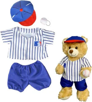 Baseball Uniform Set with Hat & Ball – Sports Outfit for 14-18 Inch Stuffed Animals & Plush Toys