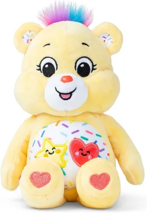 Basic Fun Care Bears Sweet Celebrations Bear Plush Toy, 22 cm Soft Cuddly Toy in Festive Costume, Cuddly Gift for Kids & Collectors, Birthday & Parties