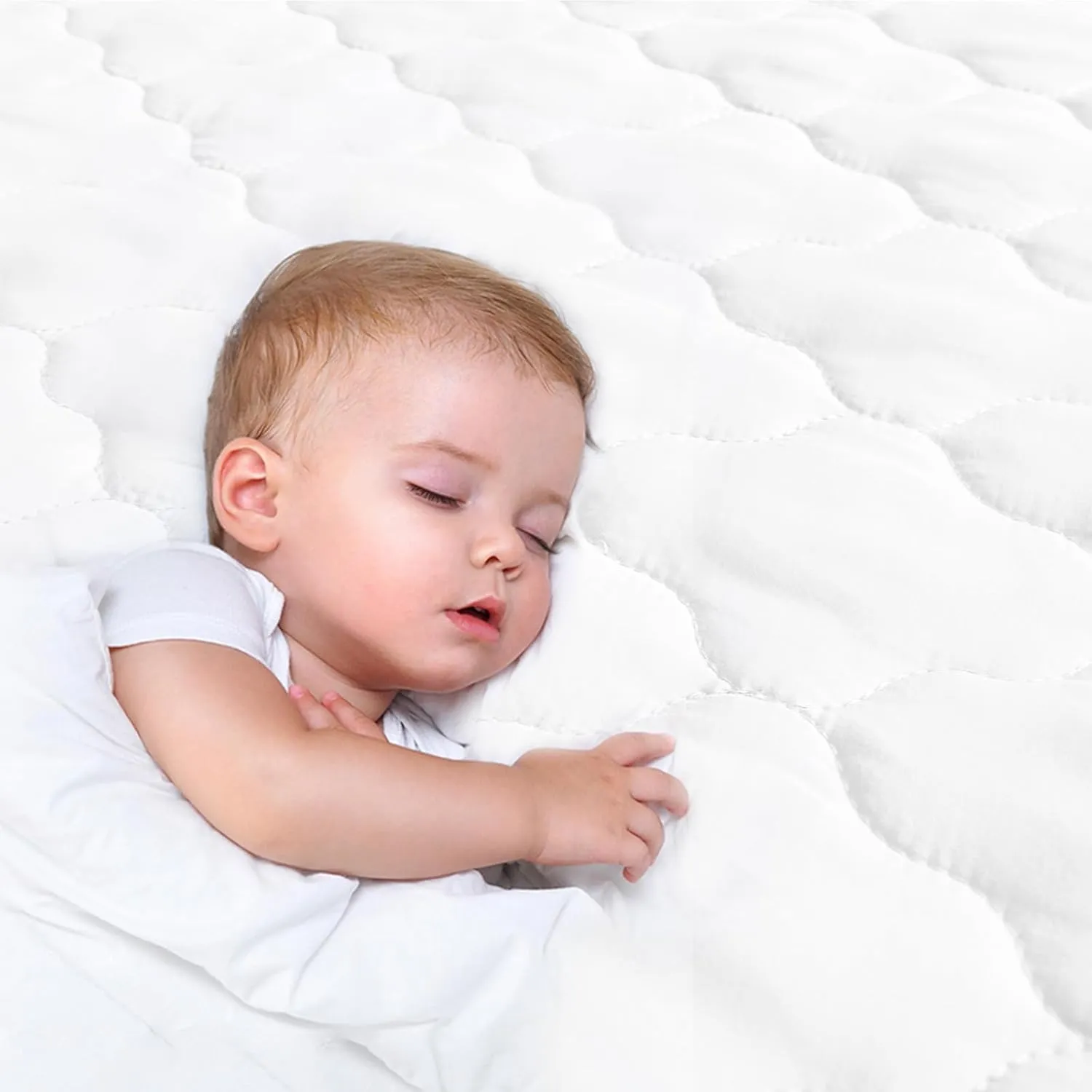 Bassinet Mattress Pad Cover, Fits 23” x 28” 4moms Breeze Plus Bassinet, 2 Pack, Ultra Soft Waterproof Breathable, White and Grey