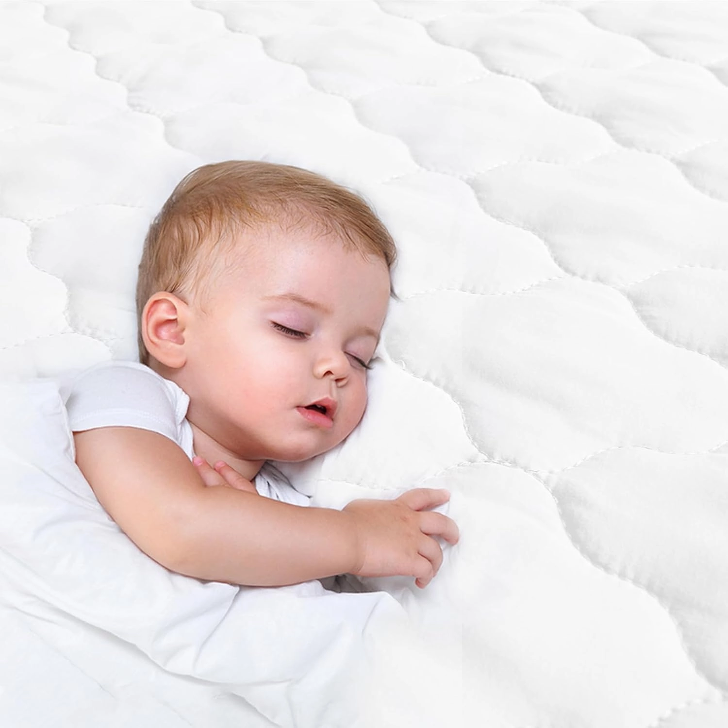 Bassinet Mattress Pad Cover Waterproof, Fits 19" x 33" Baby Delight, YADAQE, KoolaBaby, Angelbliss, Cowiewie, Maxi COSI, Dream On Me Skylar/Lotus and BabyBond Bedside, Ultra Soft, 2 Pack