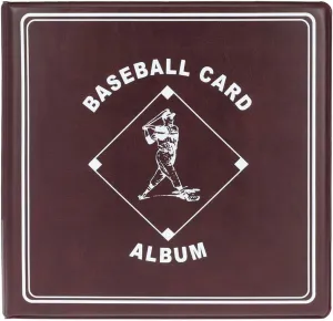 BCW Supplies Baseball 3" Album - Burgundy | Premium Durable Binder for 90 Baseball Cards, Heavy-Duty D-Ring, Long-Lasting Durability, Classic Display | Perfect for Collectors, Storage, and Protection