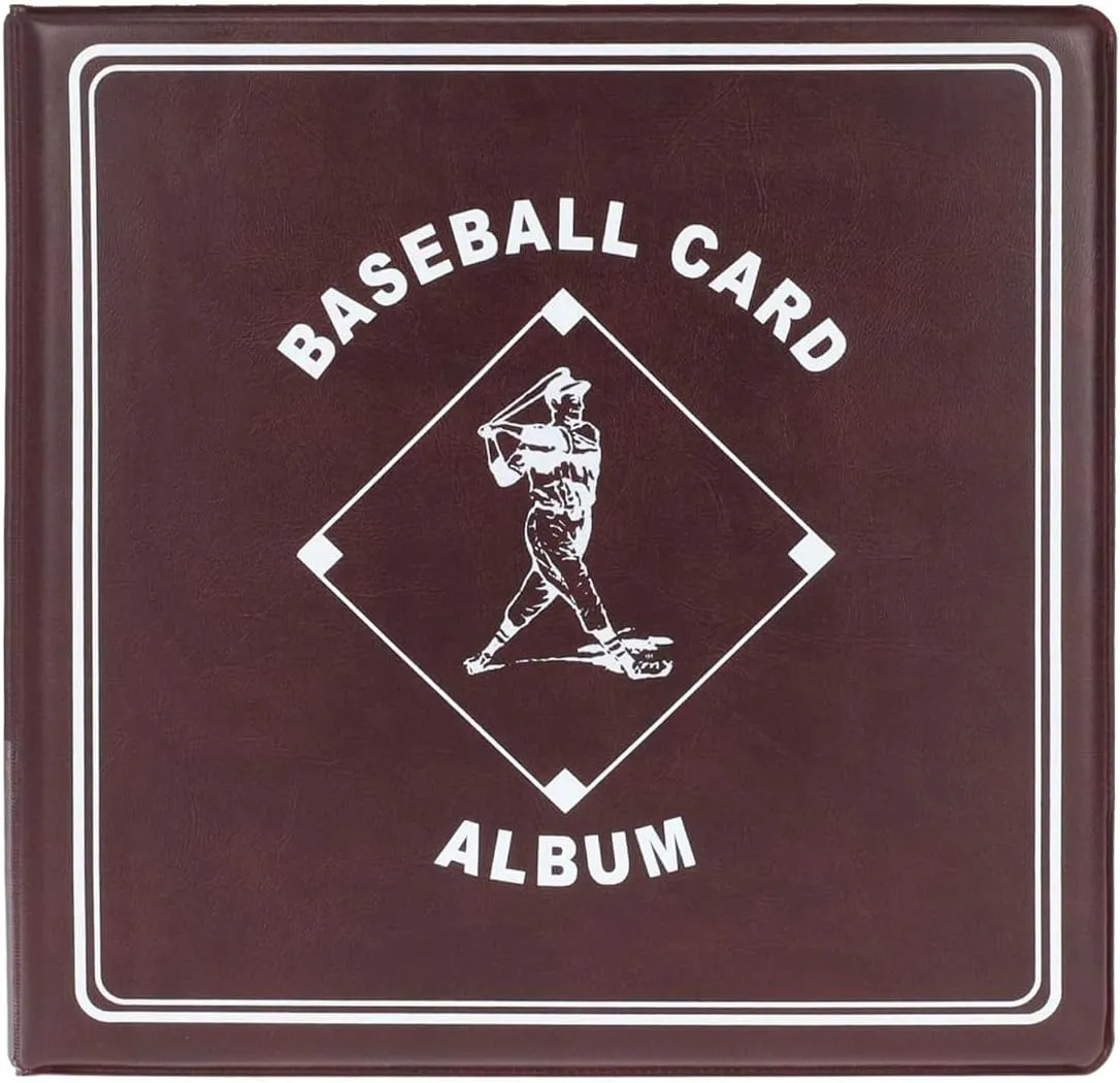 BCW Supplies Baseball 3" Album - Burgundy | Premium Durable Binder for 90 Baseball Cards, Heavy-Duty D-Ring, Long-Lasting Durability, Classic Display | Perfect for Collectors, Storage, and Protection