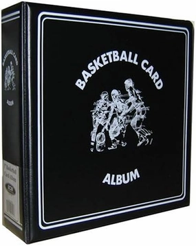 BCW 3-Inch Basketball Album - Black | Durable Binder for 90 Protective Pages, Heavy-Duty D-Ring | Ideal for Basketball Card Collectors, Storage, and Protection