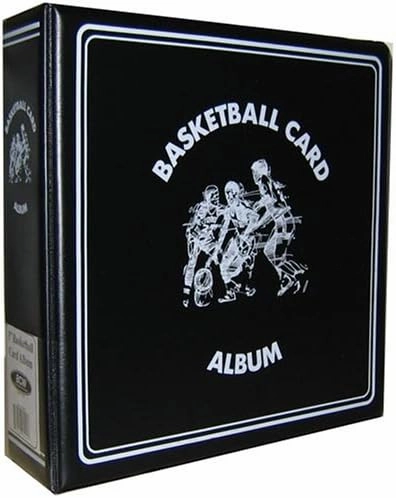 BCW 3-Inch Basketball Album - Black | Durable Binder for 90 Protective Pages, Heavy-Duty D-Ring | Ideal for Basketball Card Collectors, Storage, and Protection