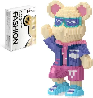 Bear Building Blocks (2500PCS) | 500% Bear Display Model | Micro 3D Animal Building Blocks | Fluorescence Design for Adults & Kids | Idea for Home & Office Decor |3D Instruction