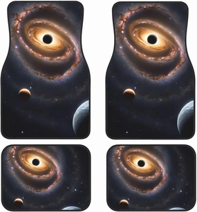 Beautiful Galaxy Universal Car Floor Mats, Car Foot Mat Set of 4 Pieces, Automotive Front Rear Floor Foot Mats, Anti-Slip Neoprene Car Floor Rugs,for Suvs, Sedans, Van, Trucks