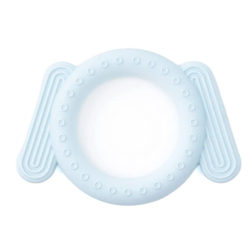 Bella Tunno Happy Teether and Buddy – Soft, Plush Animal Baby Lovey and Easy Grip Baby Teether Toy for Baby Teething Relief and Comfort (Dog Teether and Lovey)