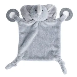 Bella Tunno Teether Buddy – Soft, Plush Baby Lovey with Textured Baby Teether Toy and Gentle Rattling Head, Comforts and Brings Teething Relief, Colorful Animal-Themed Baby Teething Toys (Elephant)