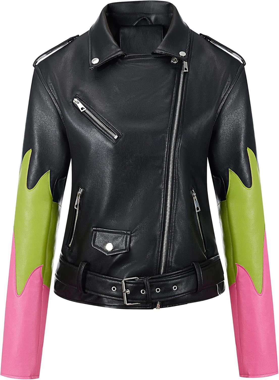 Bellivera Women's Faux Leather Casual Jacket 2025 Spring Trendy Motorcycle Outfits Lightweight Classic Coat