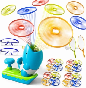 Bennol Outdoor Game for Kids Ages 3-5 4-8, Flying Disc Launcher Outside Toys Gifts for 3 4 5 6 7 8 Year Old Boys, Ideas Summer Toys for Kids Toddlers Boys Girls Ages 3-5 6-8