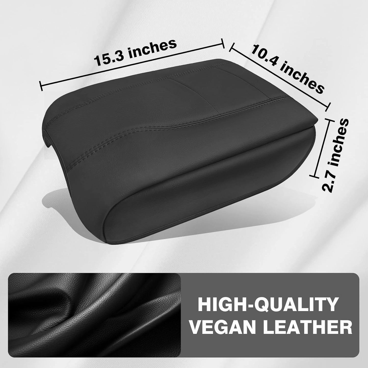 BestEvMod Center Console Armrest Pad Cover Compatible with Chevrolet Silverado EV RST WT LT/GMC Sierra EV 2025 2024 Extra Soft Microfiber Leather Protector Seat Armrest Cover (Thickened)