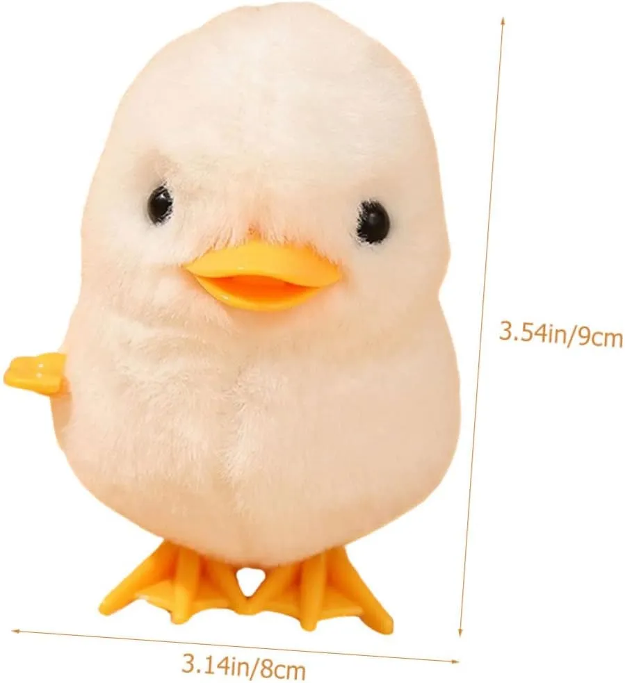 BESTYASH Wind Up Jumping Chicken Creative Plush Animal for Fun Clockwork Walking Safe Lightweight Design for Parties and Giving