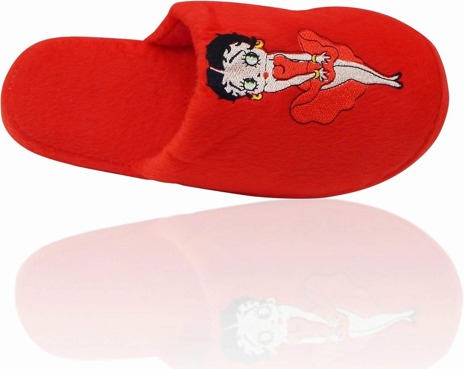 Betty Boop Ultra-Soft Women's Plush Pinup Scuffs Cozy Non-Skid Slippers - Great for Gifts