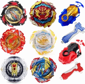 Bey Battling Top Burst Tops Toy Set Toy Gift for Children Boys Ages 6 8 10 12  Combat Battling Game 6 Burst Spinning Tops 2 Two Way Launchers Grip Starter