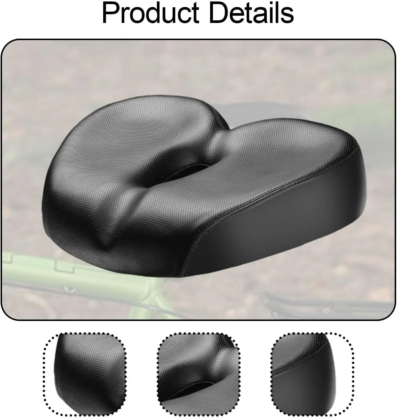 Bicycle Saddle Shock Absorbing Waterproof Wear Resistant Breathable Elegant Riding Soft Cushion Pad Biking Bike Seat