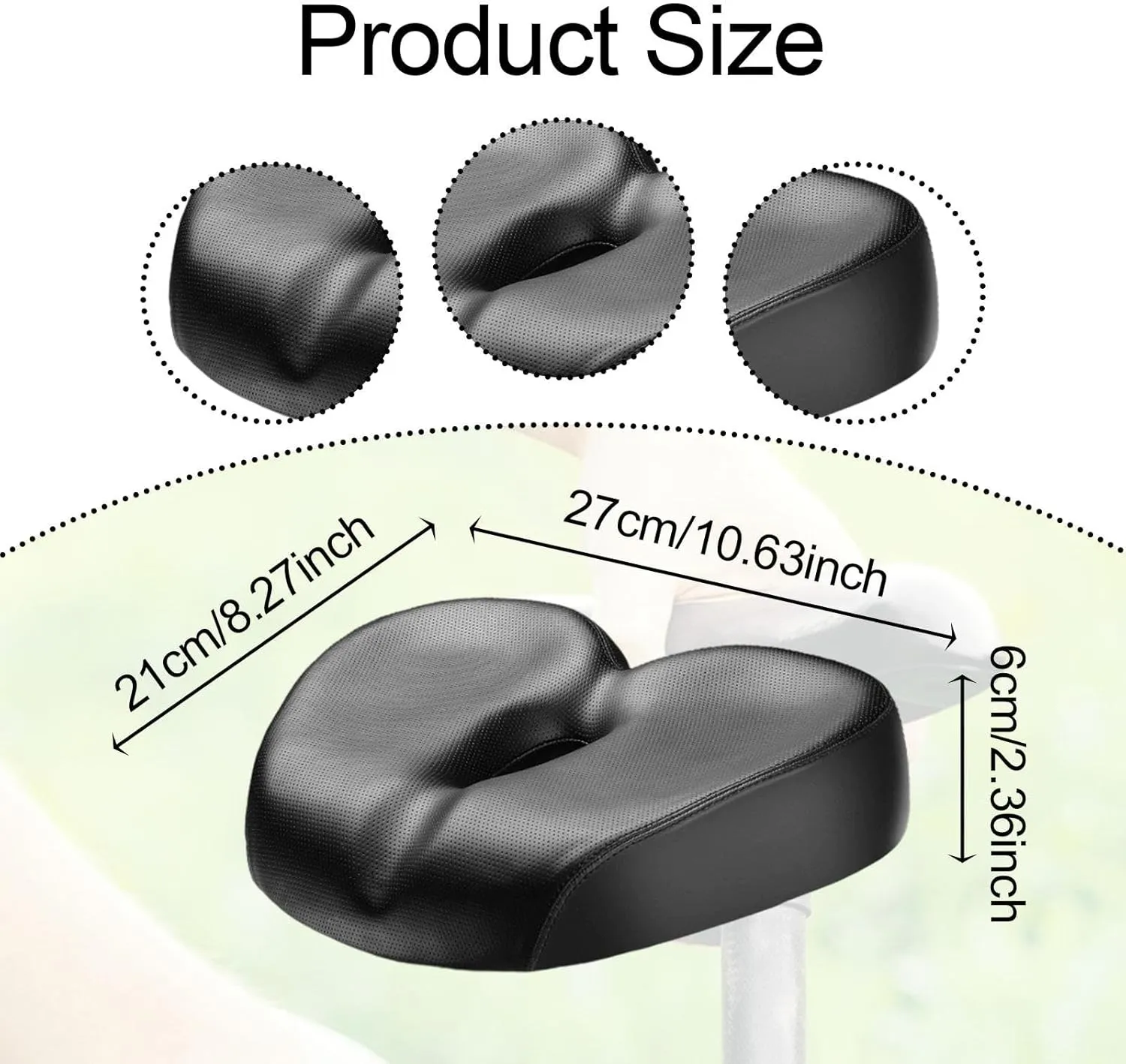 Bicycle Saddle Shock Absorbing Waterproof Wear Resistant Breathable Elegant Riding Soft Cushion Pad Biking Bike Seat
