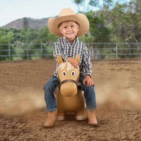 Big Country Toys Lil’ Bucker Horse Kids Toys - Rodeo Ride On Toys for18 Months to 3  Years - Bouncy Animals for Toddlers - Inflatable Hopper Horse Toys with Hand Pump