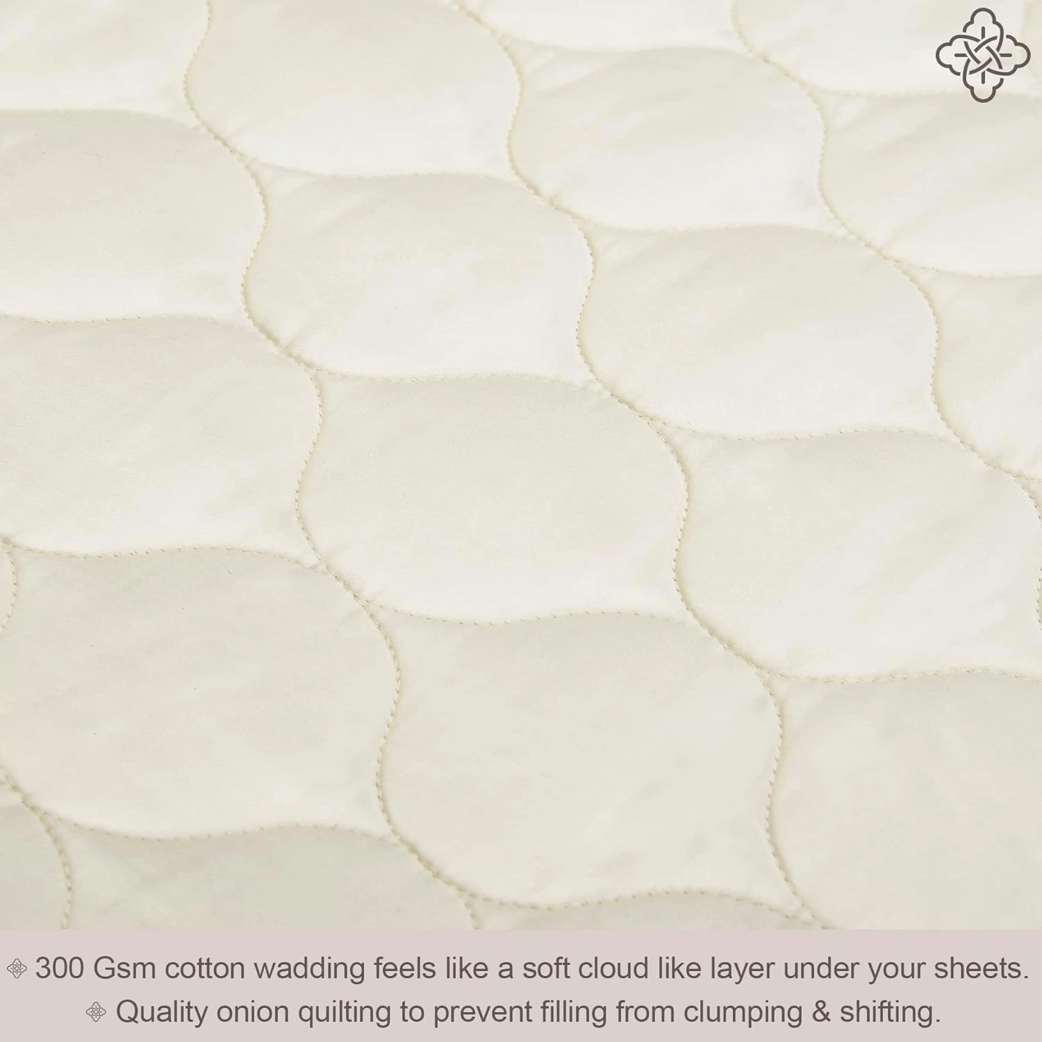 Bioweaves 100% Organic Cotton Mattress Pad Cover, GOTS Certified Cooling Quilted Fitted Mattress Topper & Protector with Soft Cotton Wadding - 20 Inch Deep Pocket, Full