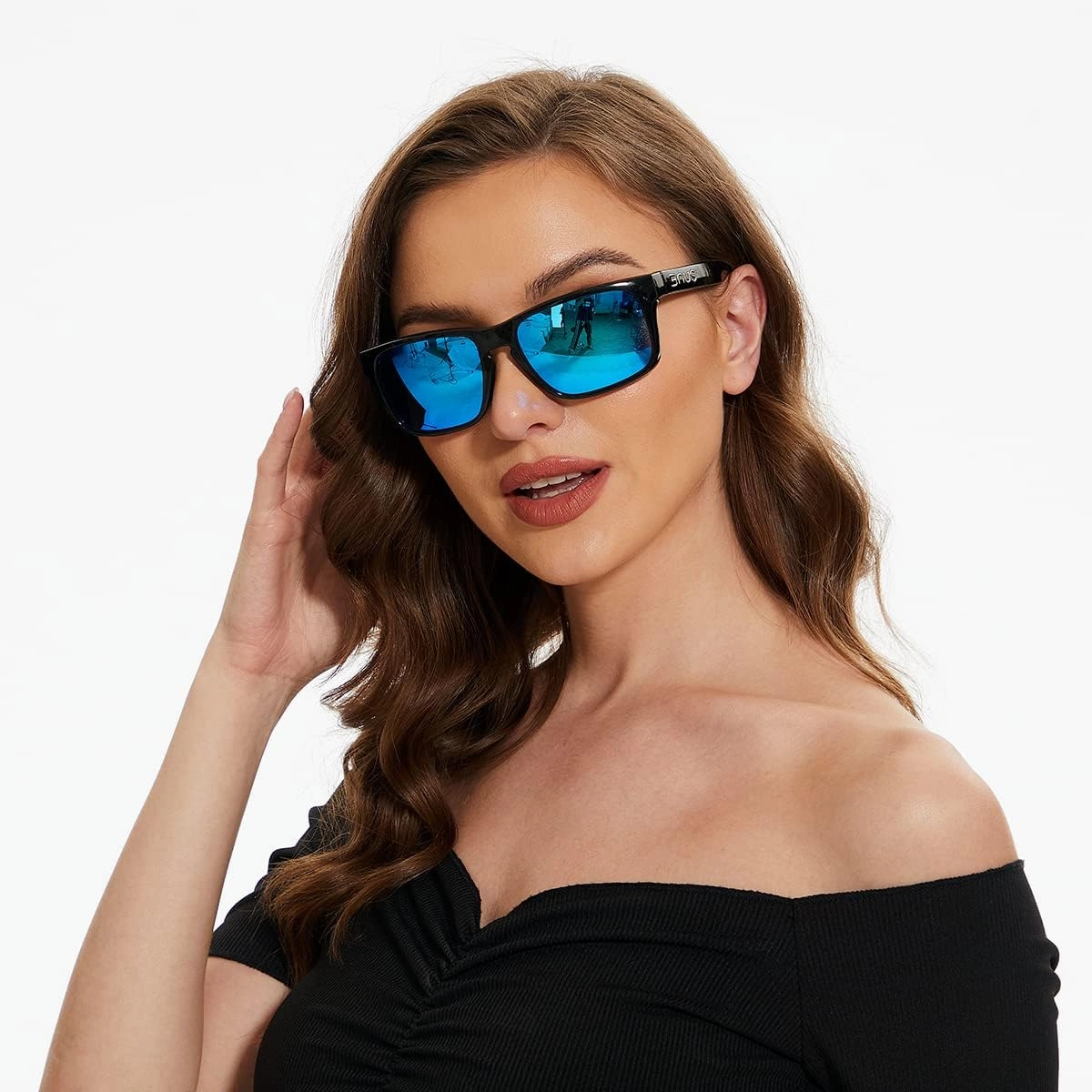 Bnus italy made classic sunglasses corning real glass lens w. polarized option