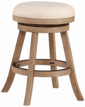 Boraam Fenton Counter Stool, 24-Inch, Driftwood Wire-Brush and Ivory