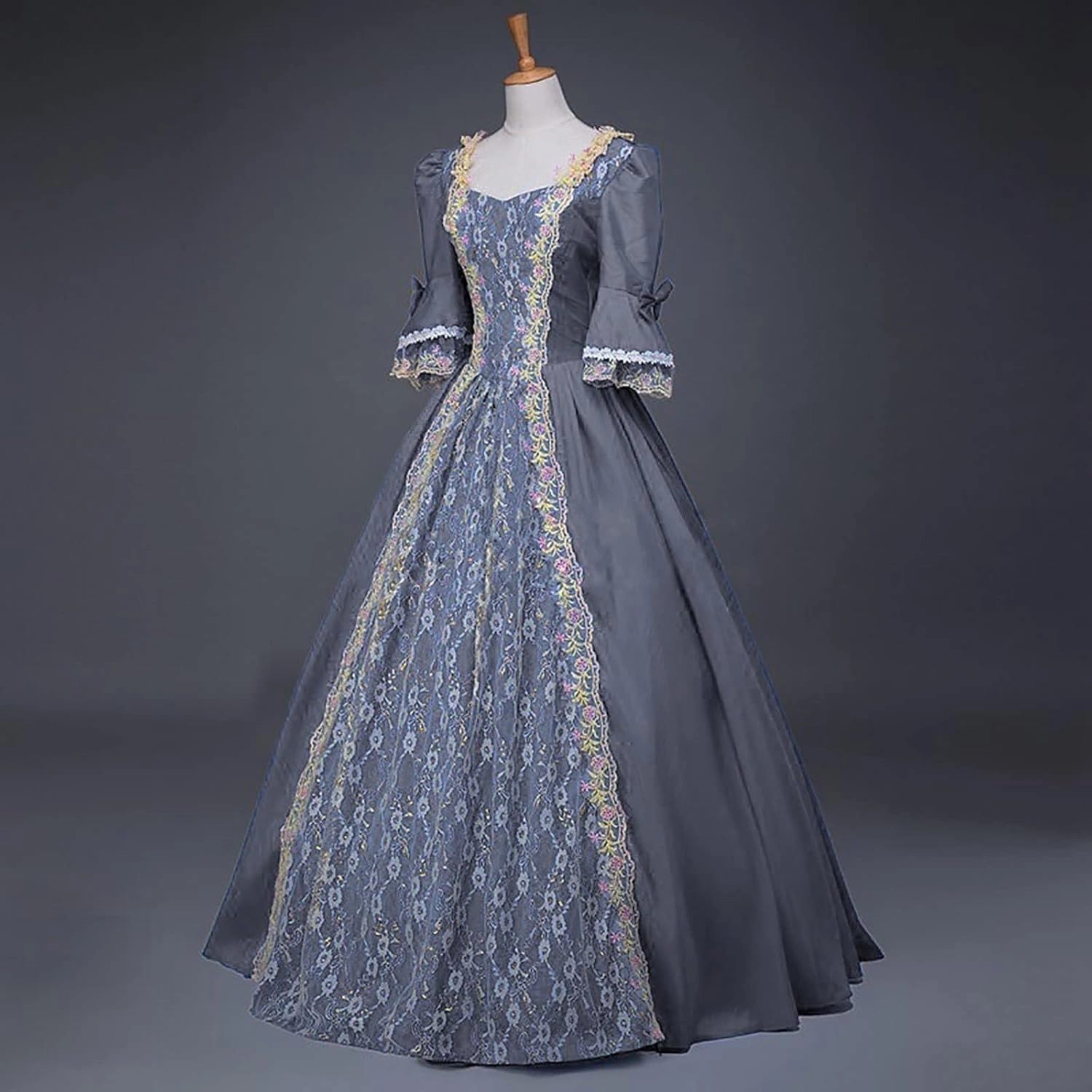 BOXIACEY Women 1800s Ball Gown Rococo Dress Renaissance Medieval Costume Victorian Ball Gown Princess Cosplay Costumes