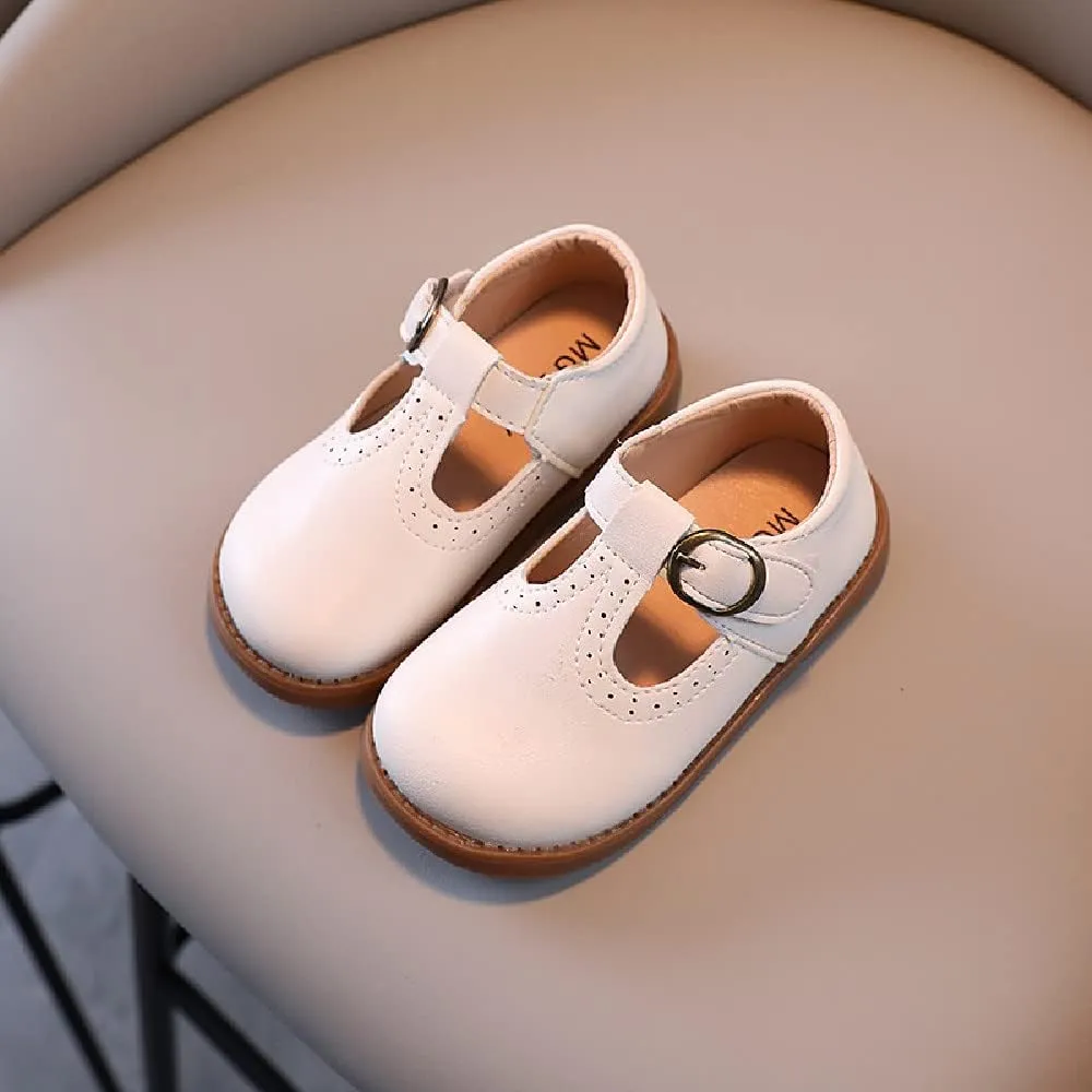 Boys Pu Shoes Vintage Girls Academy Wind Small Single Shoes