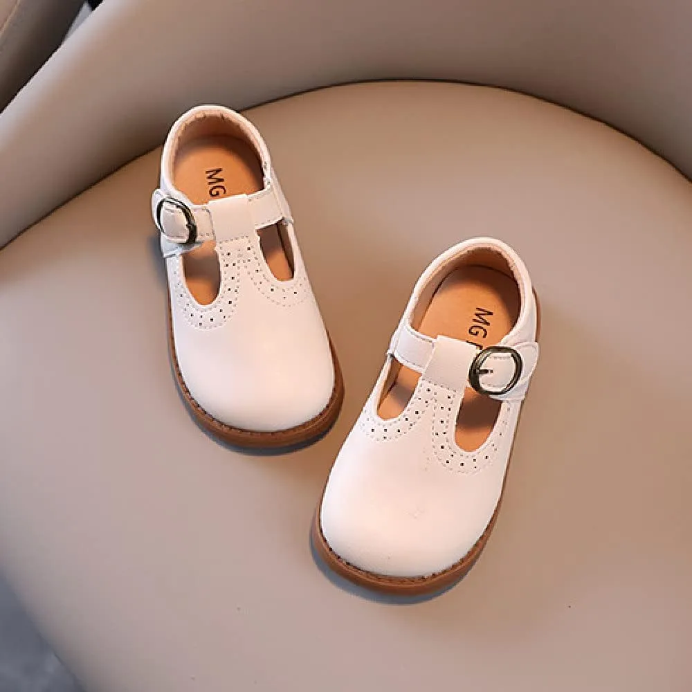 Boys Pu Shoes Vintage Girls Academy Wind Small Single Shoes