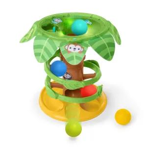 Bright Starts Tropical Twirl Ball Play Toy with Lights & Music, 5 Balls Included, Unisex, 6 Months 
