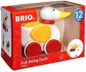 BRIO Infant & Toddler 30323 - Pull Along Duck Wood Baby Toy | Flapping Wings | Engaging Motor Skill Development | Certified Sustainable Wood Materials | Ideal for Kids Ages 1 and Up