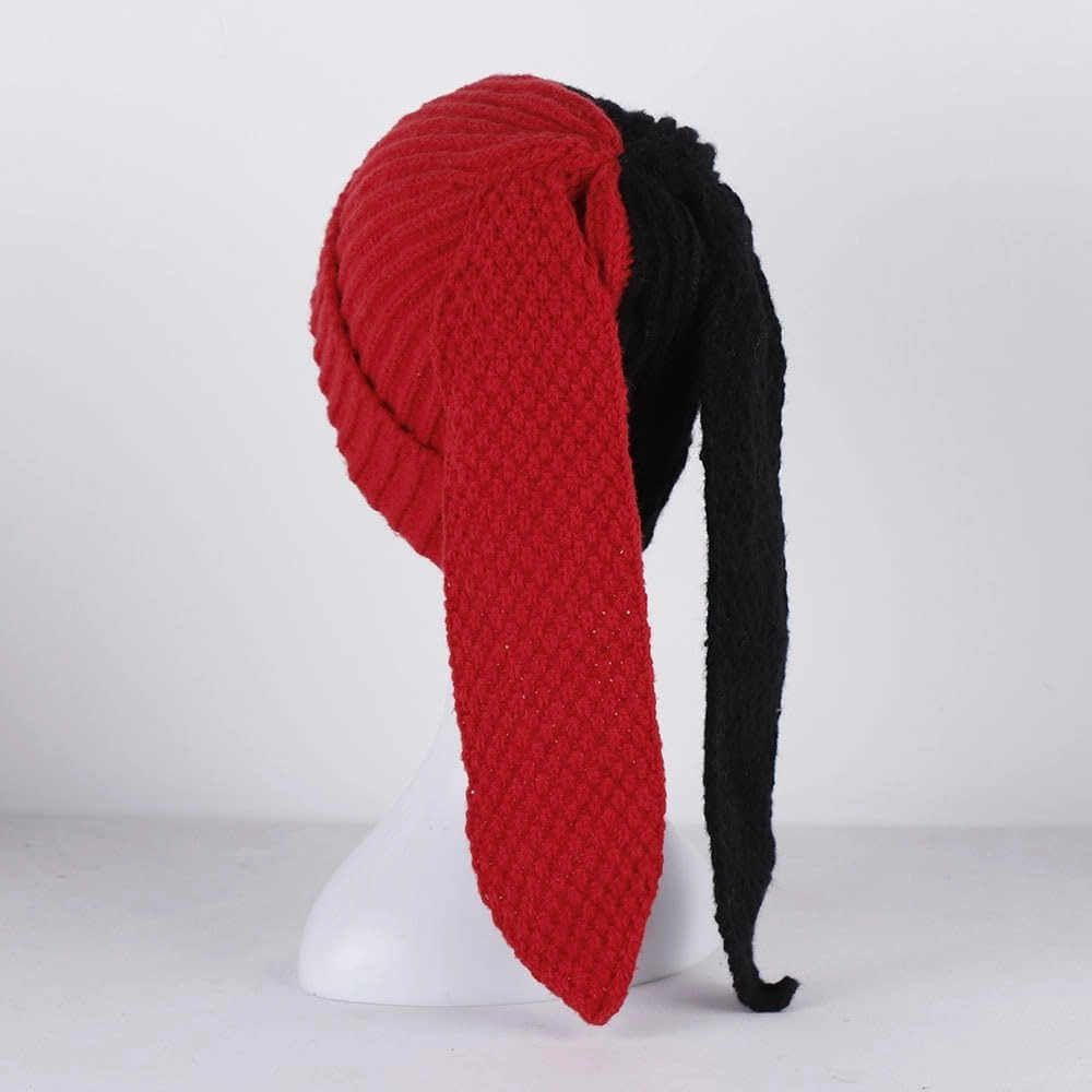 Bunny Beanie Hats for Women Cute Rabbit Beanie Crochet Hats Winter Cap Warm Skull Cap Outdoor Ski Slouchy