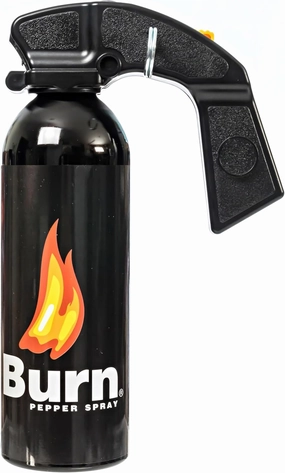 BURN Pepper Spray – Max Strength Fogger, 20 fl oz Heavy Duty Self Defense Spray for Home & Personal Security Protection