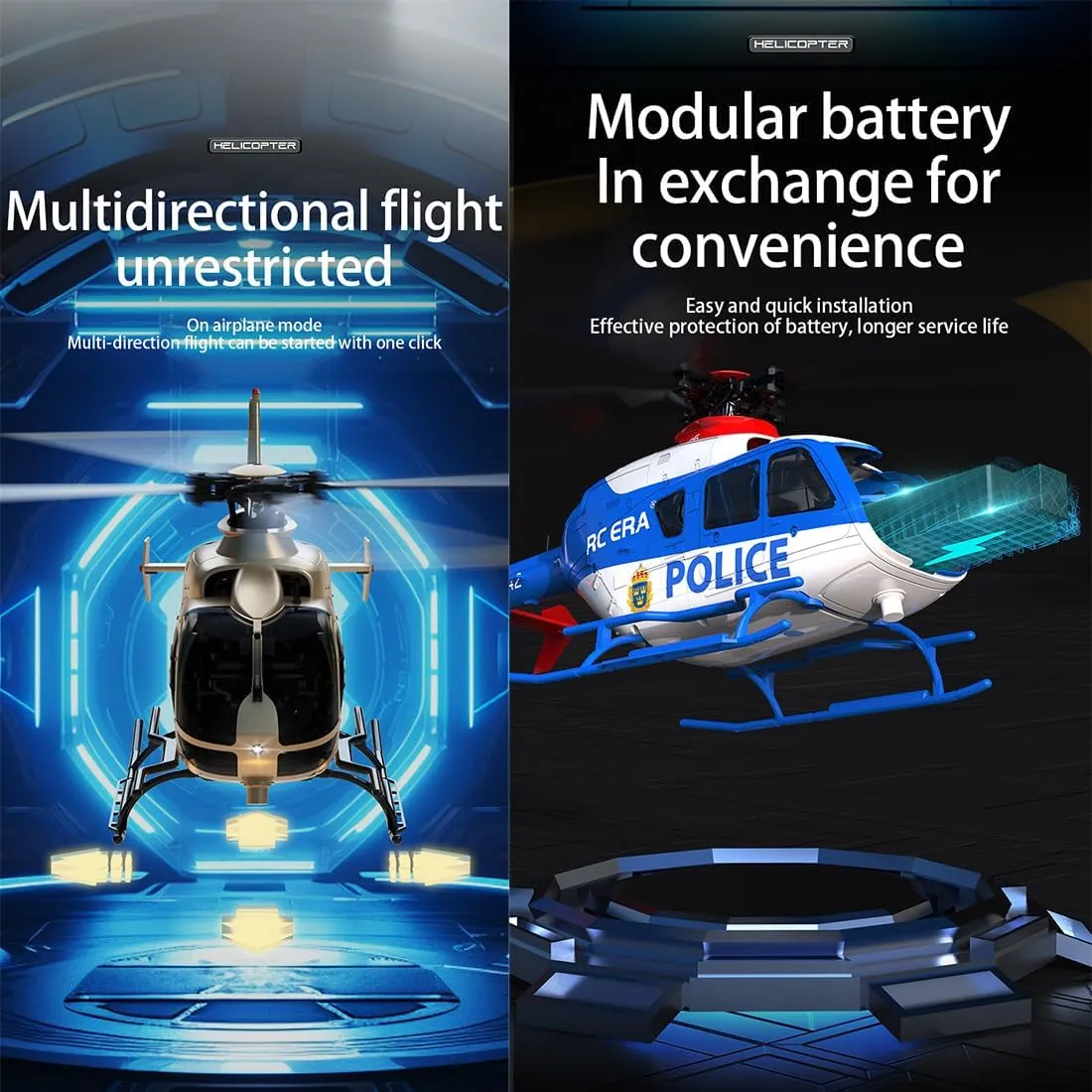 C123 RC Helicopters for Adults,1/36 Scale 2.4G 6CH Single-Rotor Gyroscopic Flying Aircraft Model with Optical Flow Positioning and One Key Take Off/Landing (Champagne Gold, with 3 Battery)