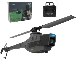C128 Scout Drone with 1080P HD Wide-Angle Camera, RC Military Helicopter, 2.4G 4CH Aerial Vehicle Reconnaissance with WiFi Live Video, One Key Take Off/Landing, 6-axis Gyro, RTF (3 Batteries)