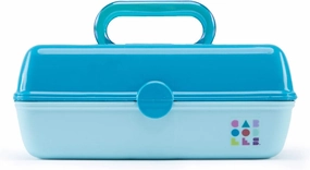 Caboodles Pretty in Petite Makeup Box, Hard Plastic Organizer Box, 2 Swivel Trays, Fashion Mirror, Secure Latch for Safe Travel