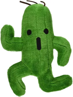 Cactus Plush Toy with Classic Cactuar Pose, Green Plant Stuffed Animal Cactus Cactuar Plush