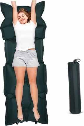 Camping Mat Portable Self Inflating Sleeping Pad Lightweight Skin Friendly Surface with Pillow for Outdoor Travel and Hiking