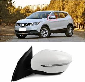CAPQX 5/7Wire Compatible with NISSIN Qashqai 2016 2017 Car Accessories Side Rear View Mirror with LED Light Assy Rearview Mirror Assembly(7wire Right Side)