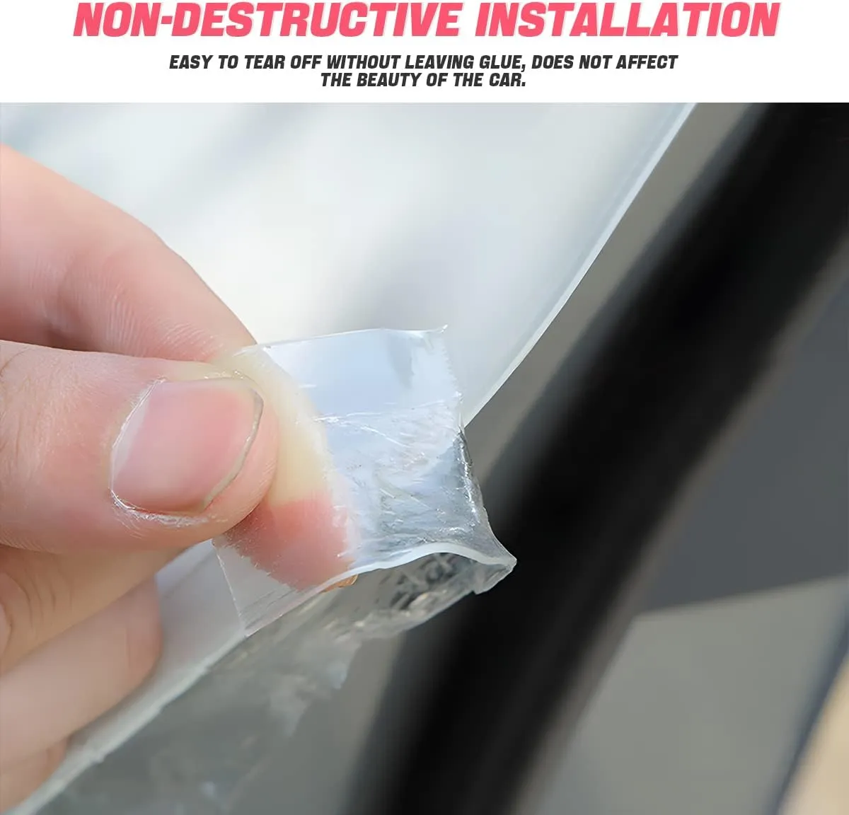 Car Door Entry Guard, Clear Trim Guard/Cover for Car Door Sill, Edge, Rear Bumper, Anti-Collision Protector Film Universal for Most Cars, Vehicles, SUVs (2.7"x394", Transparent)