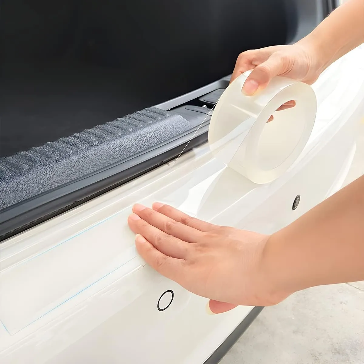 Car Door Entry Guard, Clear Trim Guard/Cover for Car Door Sill, Edge, Rear Bumper, Anti-Collision Protector Film Universal for Most Cars, Vehicles, SUVs (2.7"x394", Transparent)