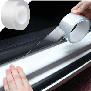 Car Door Entry Guard, Clear Trim Guard/Cover for Car Door Sill, Edge, Rear Bumper, Anti-Collision Protector Film Universal for Most Cars, Vehicles, SUVs (2.7"x394", Transparent)