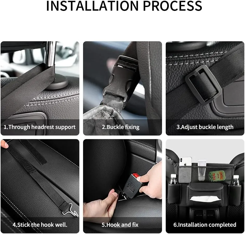 Car Net Pocket Handbag Holder Between Seats Purse Holder for Car Back Seat Organizers Storage Automotive Consoles & Organizers Front Seat Car Handbag Holder Barrier of Backseat Pet Kids 4