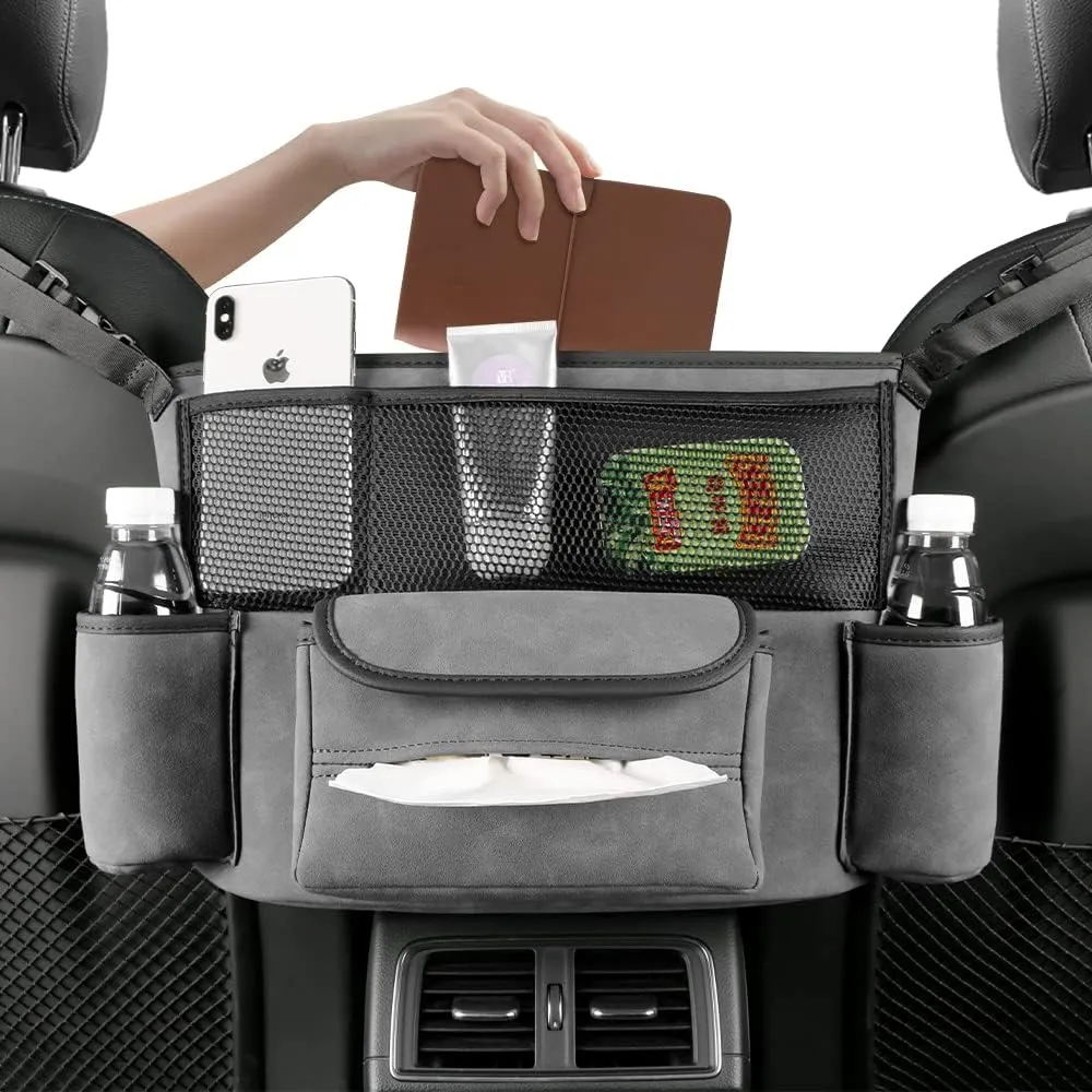 Car Net Pocket Handbag Holder Between Seats Purse Holder for Car Back Seat Organizers Storage Automotive Consoles & Organizers Front Seat Car Handbag Holder Barrier of Backseat Pet Kids 4